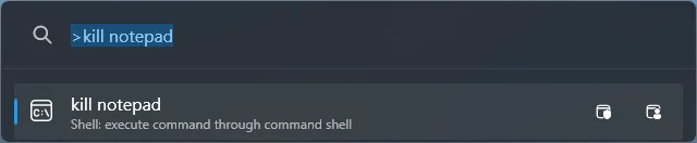PowerShell7 Powertoys Run - >kill notepad